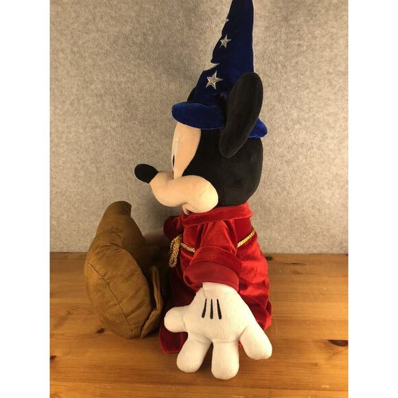 Disney Store Mickey Mouse Sorcerer Apprentice Plush Stuffed Animal 25" Fantasia - Picture 6 of 10